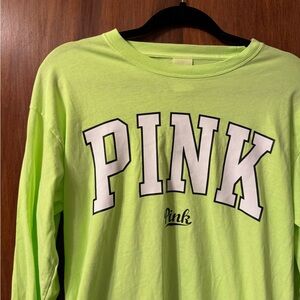 PINK Victoria's Secret Lime Long Sleeve Top - Size Small